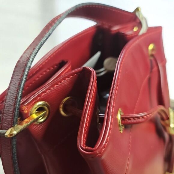 Christian Dior Vintage Red Drawstring Bucket Bag in EUC - Picture 16 of 16